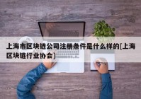 上海市区块链公司注册条件是什么样的[上海区块链行业协会]