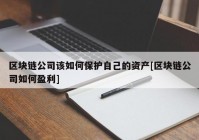 区块链公司该如何保护自己的资产[区块链公司如何盈利]